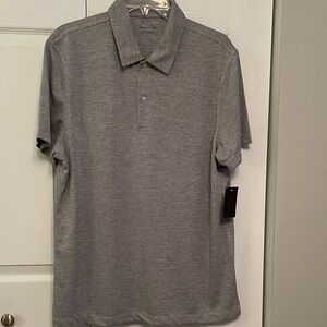 NWT TASSO ELBA Men’s Collar Shortsleeved Polo Shirt Large Lightweight Pattern